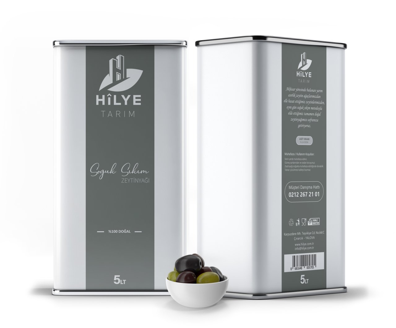 Hilye Soğuk Sıkım Doğal Zeytinyağı 5lt