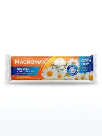 Macromax Büzgüllü Papatya Orta Çöp Torbası
