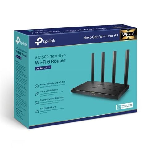 TP-LINK ARCHER AX12 AX1500 1200MBPS DUAL BAND GIGABIT WIFI-6 ROUTER