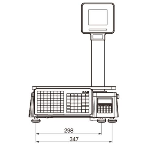 CAS CL3000 30KG 202DPI DİREKT TERMAL ETHERNET LCD EKRAN BOYUNLU BARKODLU TERAZİ