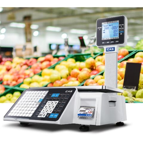 CAS CL3000 15KG 202DPI DİREKT TERMAL ETHERNET LCD EKRAN BOYUNLU BARKODLU TERAZİ