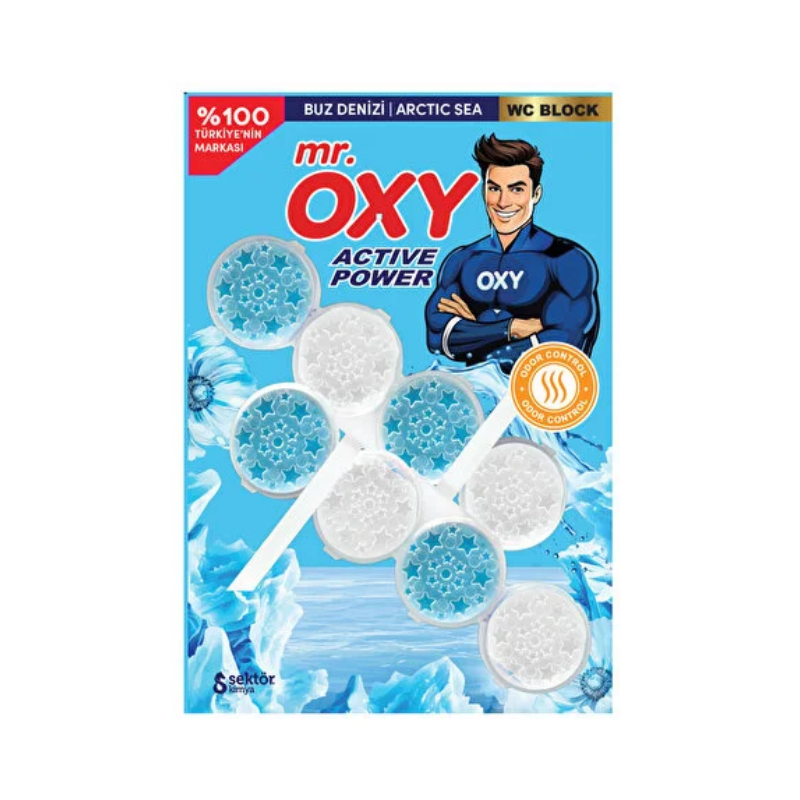 Mr. Oxy Power Aktiv Katı Klozet Blok Okyanus 2'li Paket