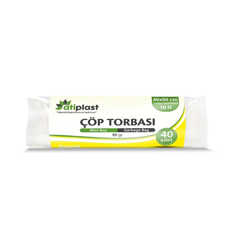 Atiplast Standart Çöp Torbası Mini Boy 40x50 Şeffaf 80 Gr