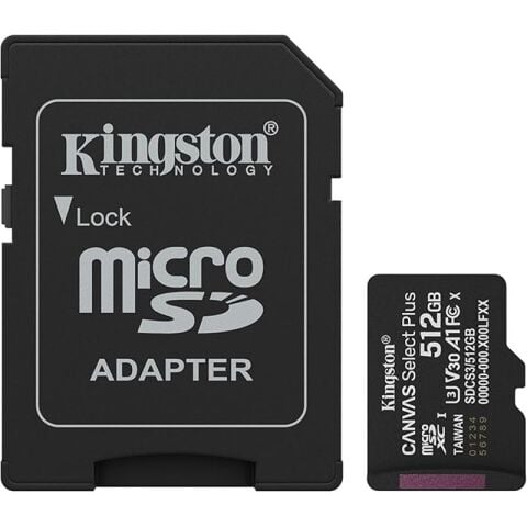 512 GB KINGSTON MICRO SD CL10 SDCS3/512GB