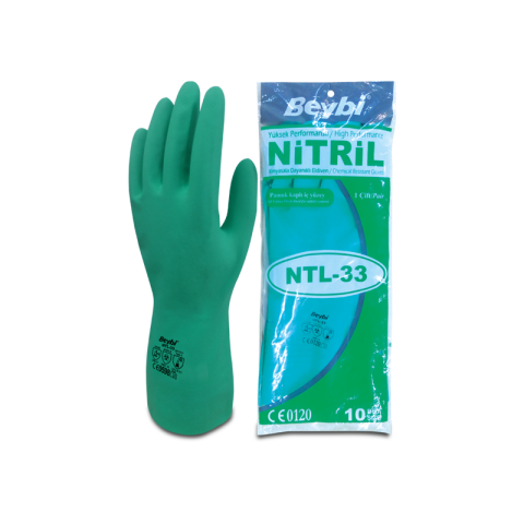 Beybi yeşil nitril eldiven ntl-33