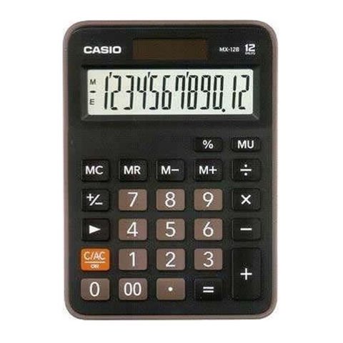 Casio Mx-12b-bk 12 Hane Hesap Makinesi