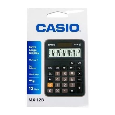 Casio Mx-12b-bk 12 Hane Hesap Makinesi