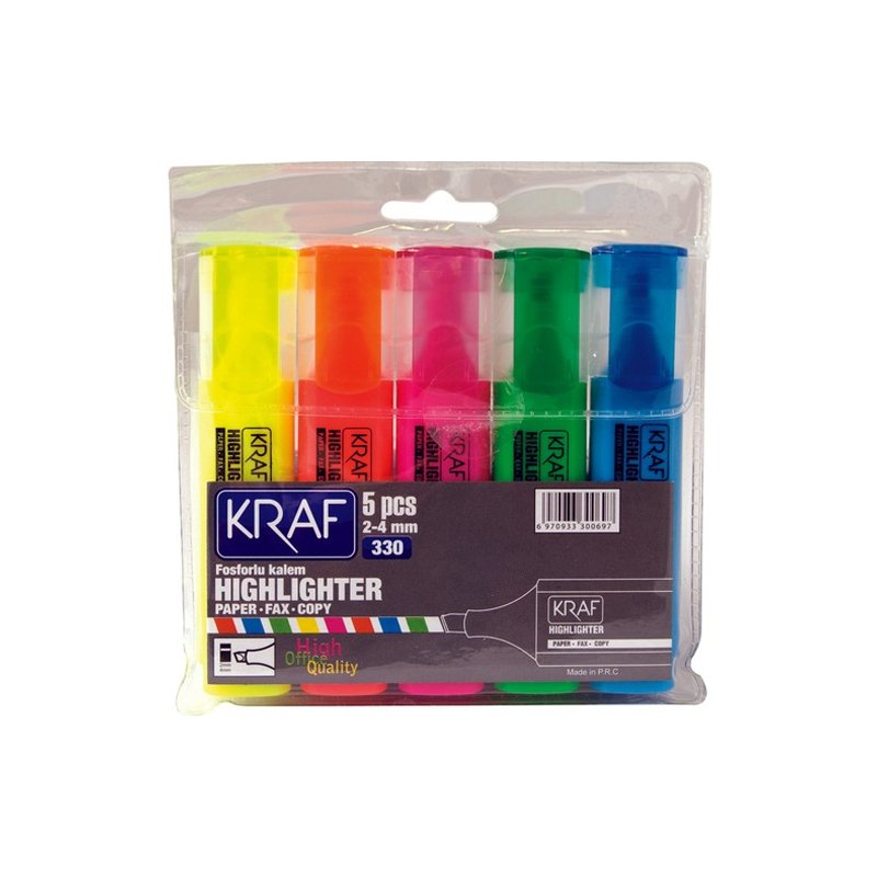 Kraf Fosforlu Kalem 5'Li Set 330-5