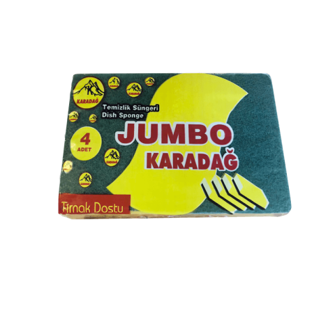 Karadağ Endüstriyel Jumbo Bulaşık Süngeri 4'lü