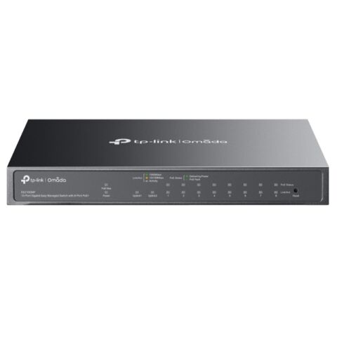 TP-LINK OMADA ES210GMP 10 PORT GIGABIT + 8-PORT POE+ YÖNETİLEBİLİR 123W POE METAL KASA SWITCH