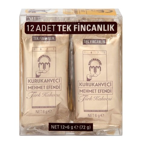 Kurukahveci Mehmet Efendi Türk Kahvesi 6 Gr 12 Li Paket