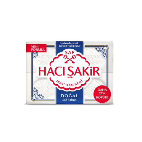 Hacı Şakir Doğal Beyaz Kalıp Sabun 4 x 150 Gr