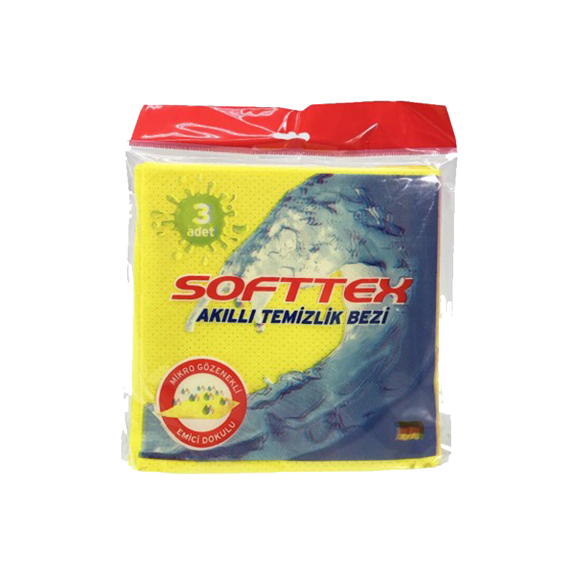 Softtex Sarı Akıllı Temizlik Bezi 3'lü Paket