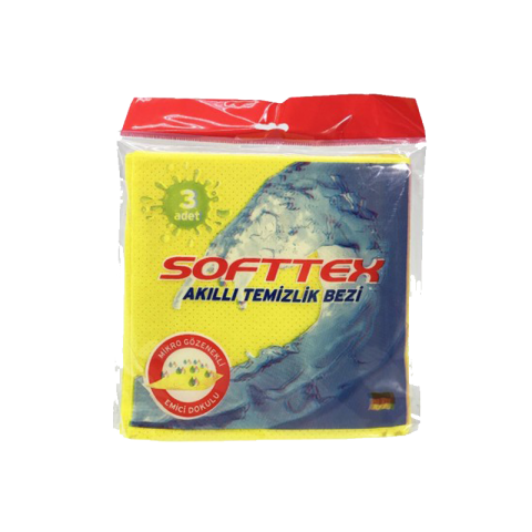 Softtex Sarı Akıllı Temizlik Bezi 3'lü Paket