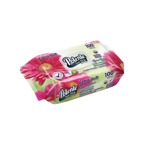 Polente Bahar Çiçekleri Kokulu Islak Mendil 100' lü Paket