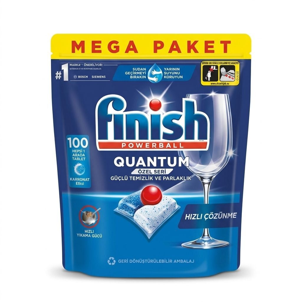 Finish Quantum Bulaşık Makine Deterjanı 100'lü Tablet