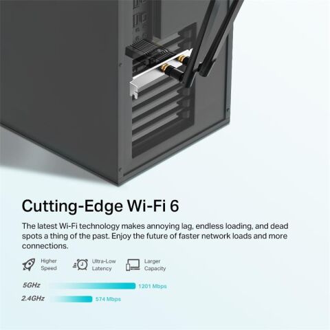 TP-LINK ARCHER TX20E AX1800 WI-FI 6 BLUETOOTH 5.2 PCIE ADAPTOR