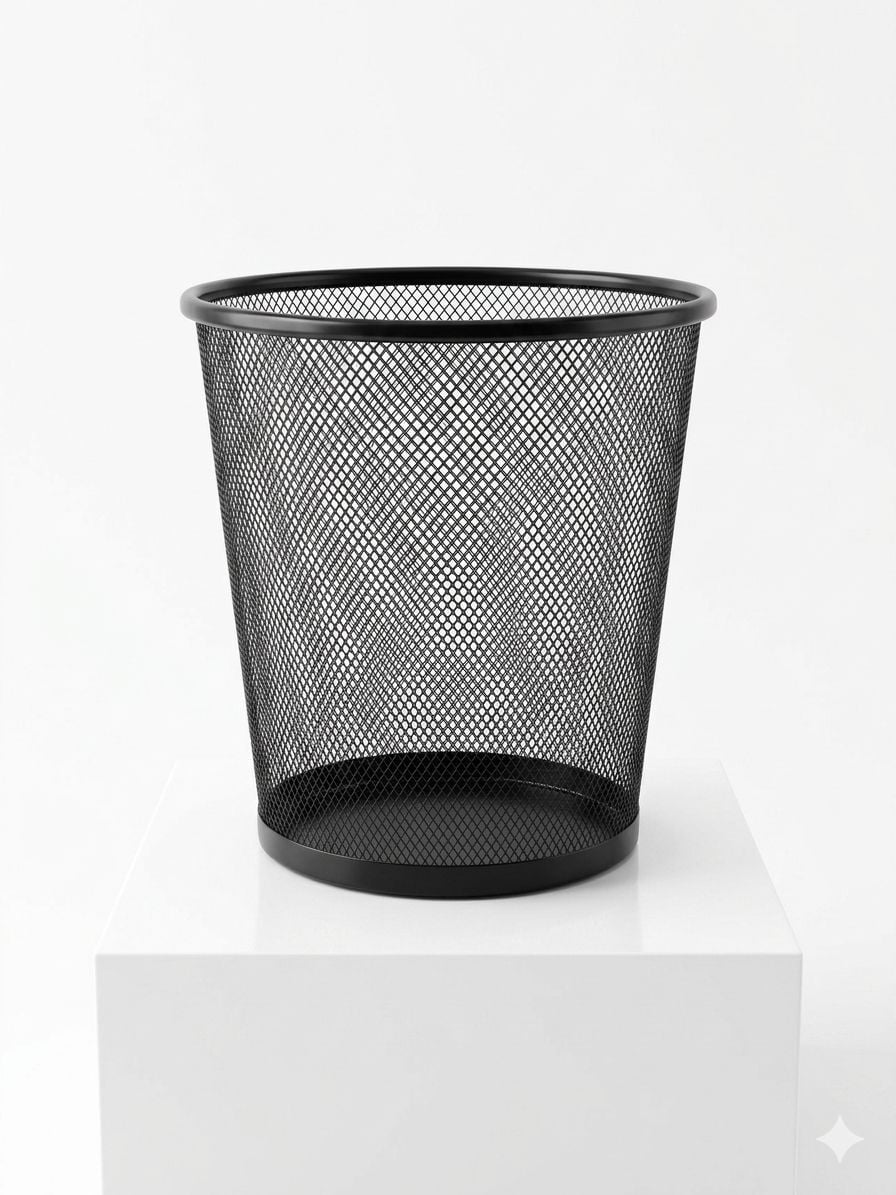 Cassa Perfore Metal File Siyah Çöp Kovası 8940