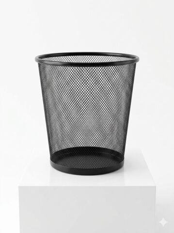 Cassa Perfore Metal File Siyah Çöp Kovası 8940