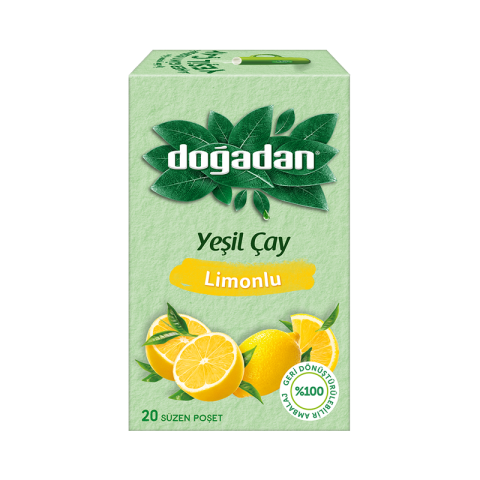 Doğadan Bitki Yeşil Çay Limonlu 20'li Paket