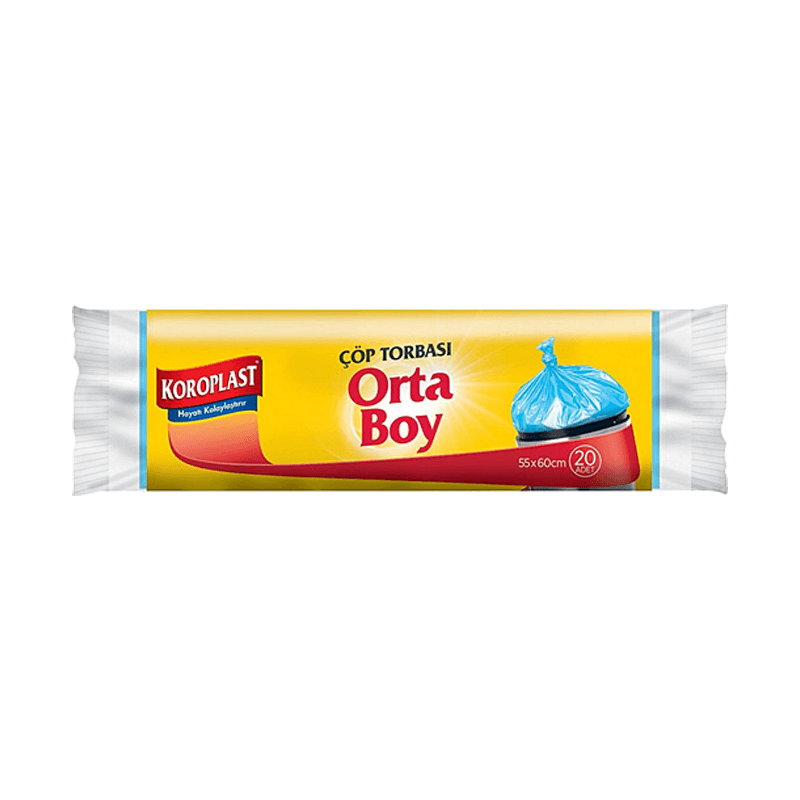 Koroplast Çöp Torbası Orta Boy 55 cm x 60 cm Mavi