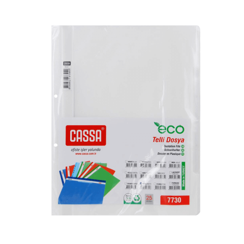 Cassa 7730 Eco Telli Dosya Gri 50'li Paket