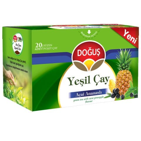 Doğuş Bitki Yeşil Çay Ananas Açaili 20'li Paket