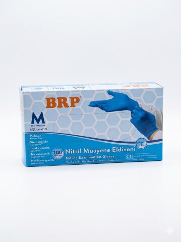 Bimel Mavi Nitril Muayene Eldiveni Medium 100'Lü Paket