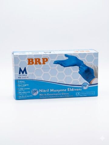 Bimel Mavi Nitril Muayene Eldiveni Medium 100'lü Paket