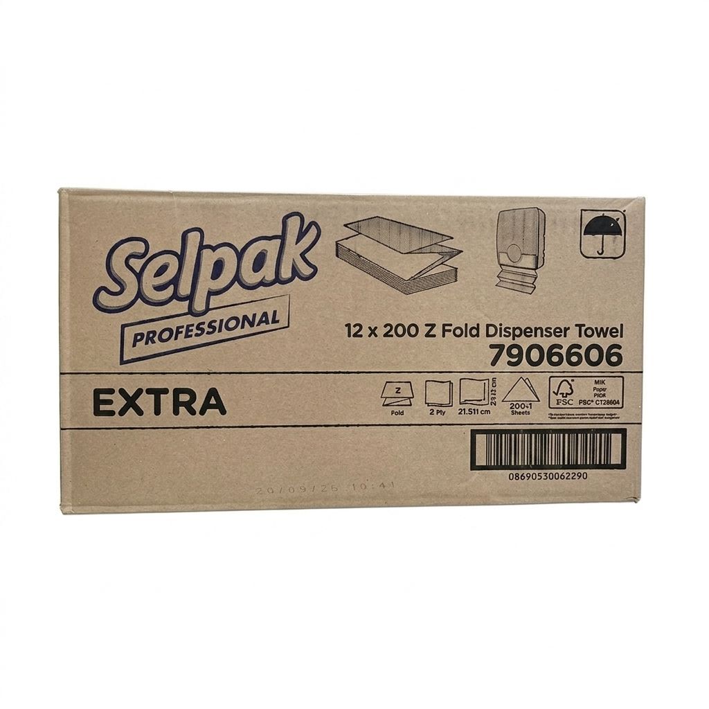 Selpak Extra Z Katlı Havlu 200'Lü 12'Li Paket