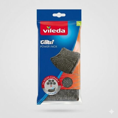 Vileda İnox Ped Glitzi Tel 2'Li