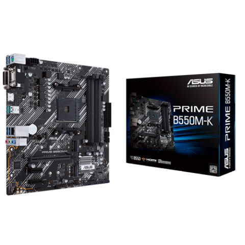 ASUS PRIME B550M-K DDR4 4600MHZ VGA HDMI DVI 2XM.2 USB 3.2 PCIE 4.0 MATX AM4