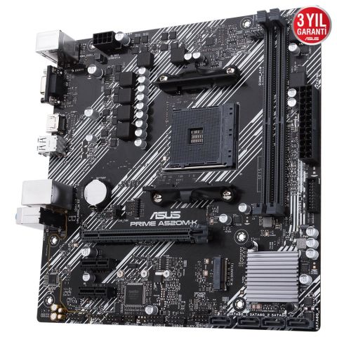 ASUS PRIME A520M-K DDR4 4600MHZ VGA HDMI M.2 USB 3.2 PCIE 3.0 MATX AM4