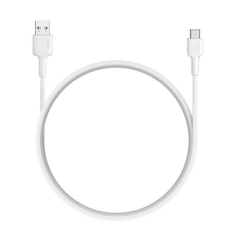 AUKEY CB-CD30-WH NAYLON ÖRGÜLÜ USB-A TYPE-C ŞARJ KABLOSU 0.9M