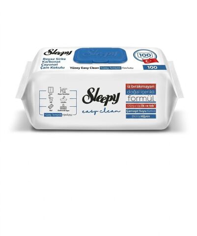 Sleepy Easy Clean Çamaşır Suyu Katkılı Yüzey Temizlik Havlusu 100 Yaprak