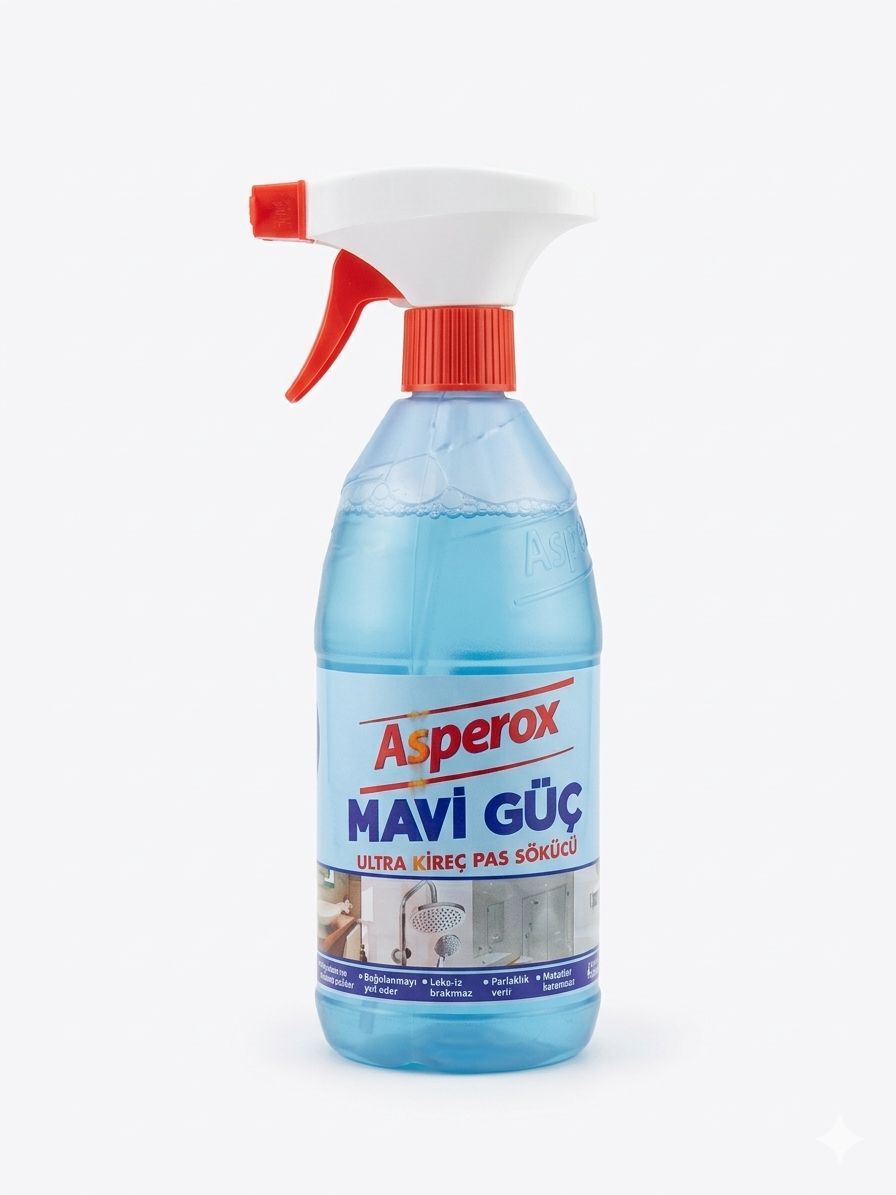 Asperox Mavi Güç Ultra Kireç Çözücü Sprey 650 Ml