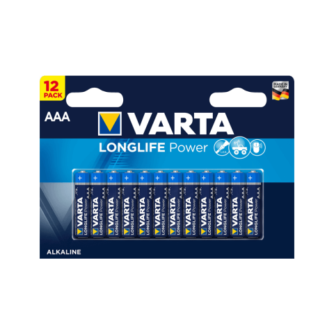 Varta 9383 Longlife Power AAA İnce Kalem Pil 12'li Paket