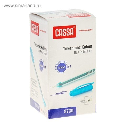 Cassa 8730 Slide İğne Uç Tükenmez Kalem Mavi