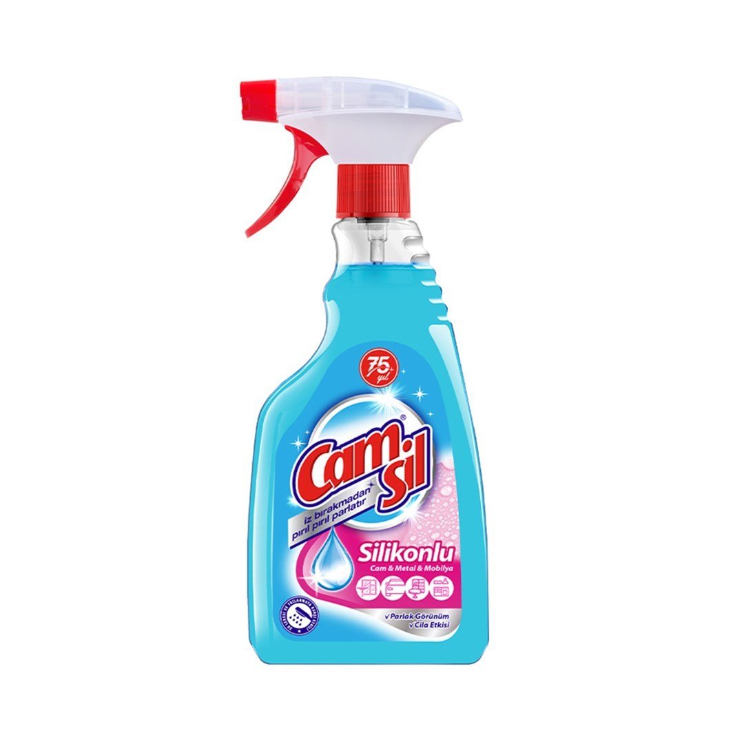 Camsil Silikonlu Cam Metal ve Mobilya Temizleyici 500 Ml