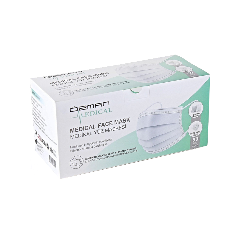 Özman Medical 3 Katlı Meltblown Cerrahi Maske 50'li Paket