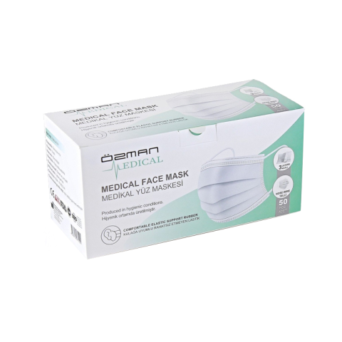 Özman Medical 3 Katlı Meltblown Cerrahi Maske 50'li Paket