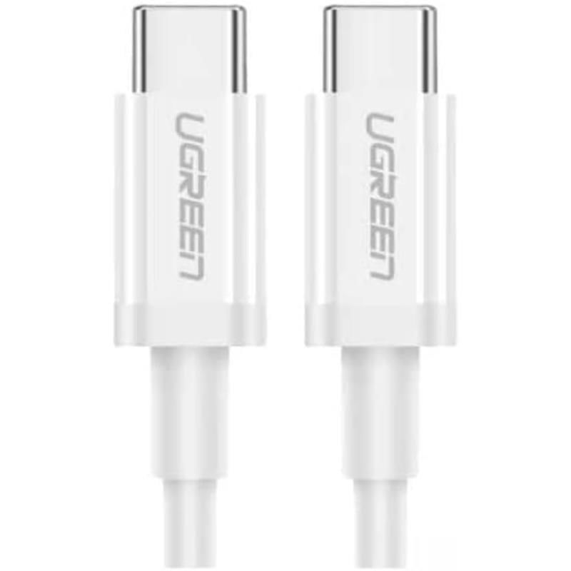 UGREEN USB-C 60W 3A QC PD HIZLI ŞARJ KABLOSU 1 MT BEYAZ 60520