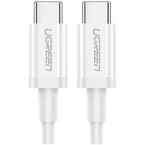 UGREEN USB-C 60W 3A QC PD HIZLI ŞARJ KABLOSU 1 MT BEYAZ 60520