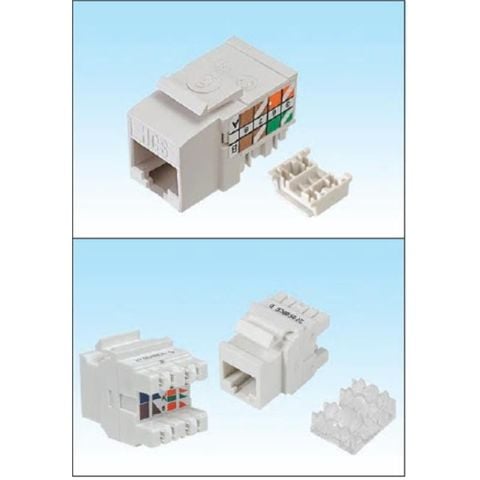 HCS J6E-00873 8P8C RJ-45 UTP CAT6 KEYSTONE JACK LSA+ / 110