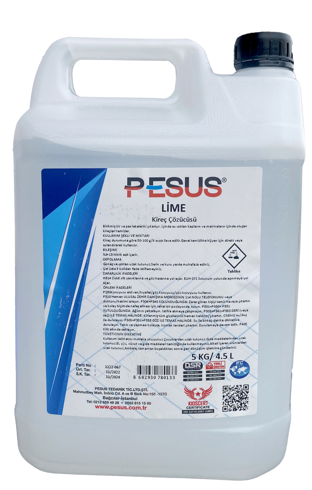 Pesus Lime Kireç ve Pas Sökücü 5 Kg