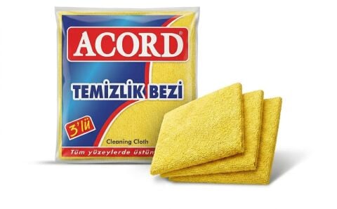 Acord Sarı Temizlik Bezi 3'Lü Paket