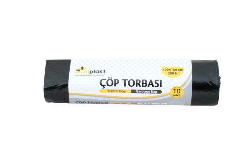 Atiplast Endüstriyel Çöp Torbası Hantal Boy 100 x 150 Siyah 700 Gr