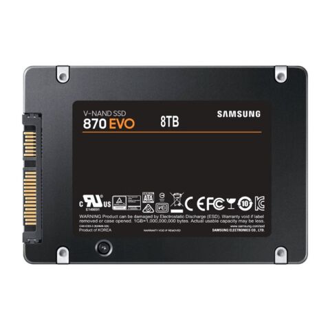 8TB 870 EVO SAMSUNG 2.5 SATA3 MZ-77E8T0BW 560-530 MB/S SAMSUNG TR GARANTILI
