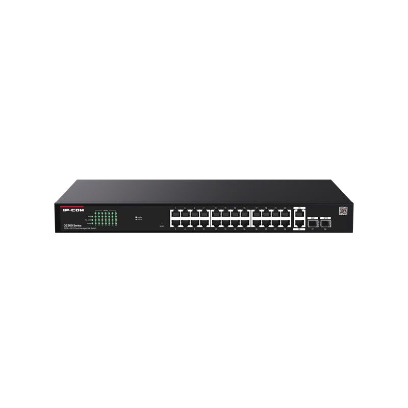 IP-COM G2228P-24-410W 24 PORT GIGABIT+2XRJ45/SFP UPLINK 370W POE CLOUD YÖNETİLEBİLİR RACKMOUNT SWITCH