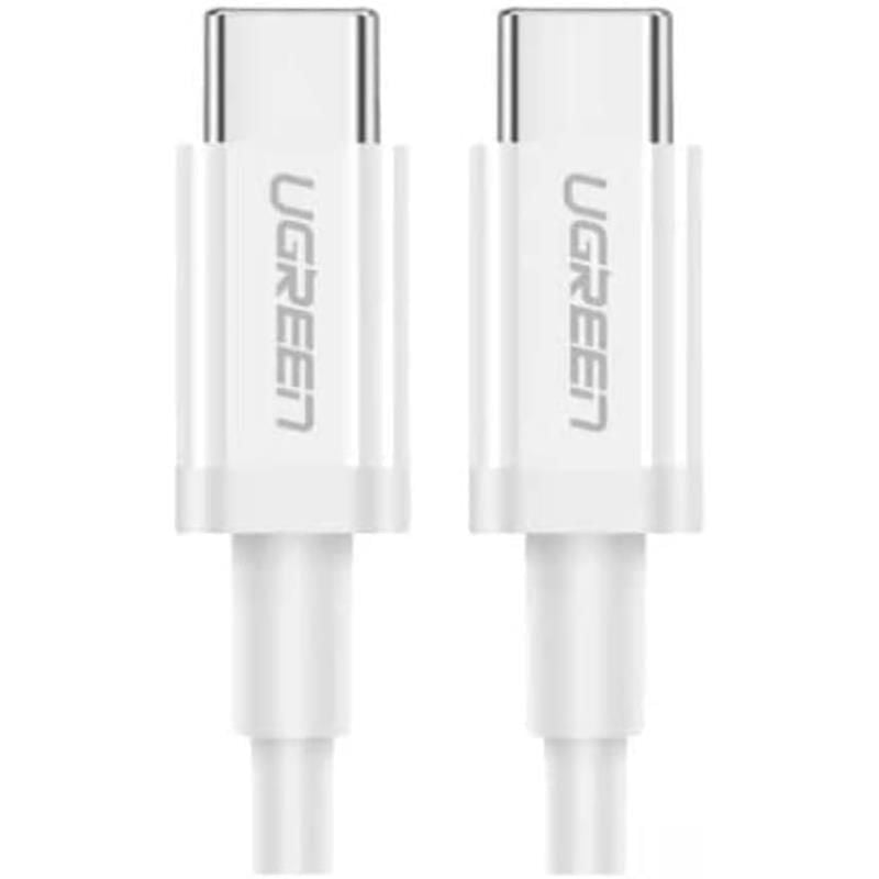 UGREEN USB-C 60W 3A QC PD HIZLI ŞARJ KABLOSU 2 MT BEYAZ 60518